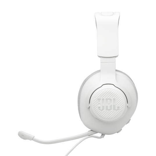 JBL Quantum 100M2 - White - Wired over-ear gaming headset with detachable mic and mute option - Left